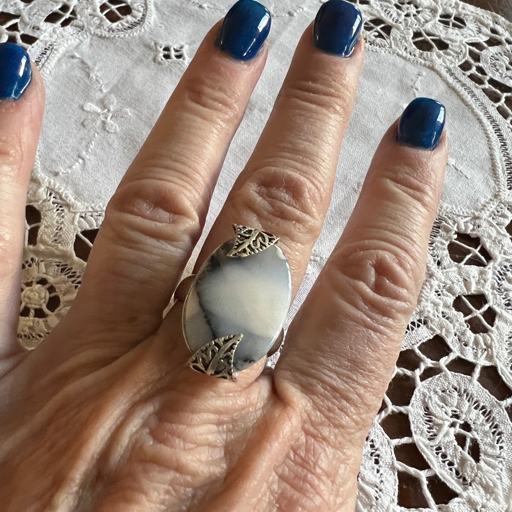 Large Dendrite Agate Ring